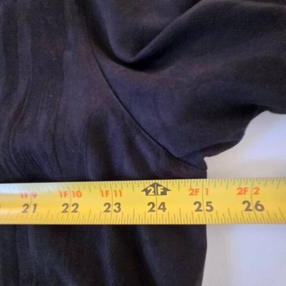 Caribbean Mens Palm Tropical Jacquard Silk Blend Button-up Shirt Black Large - Picture 9 of 13